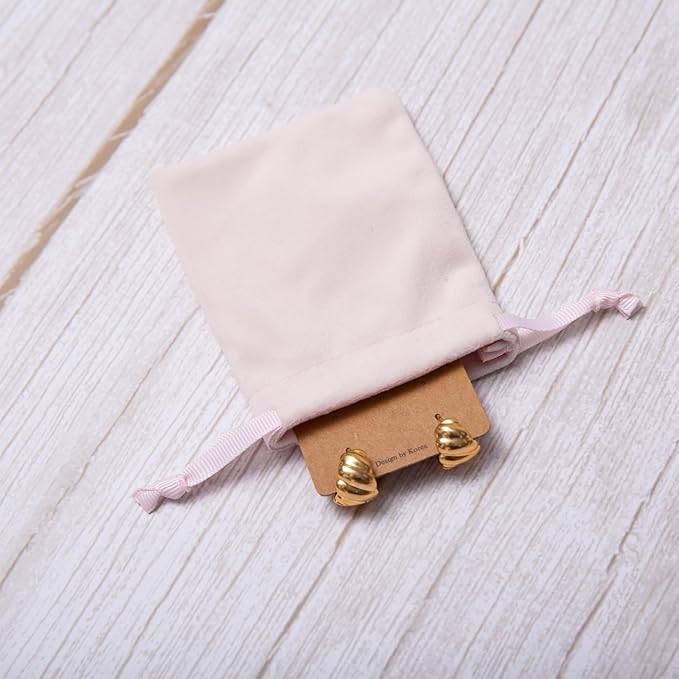 12pcs Light Pink Velvet Drawstring Bags 3x4 inches Small Velvet Cloth Gift Bags Jewelry Pouches for Storage Wedding Party Favor Christmas