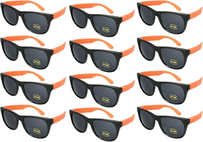 EDGEIWEAR 80s Neon Party Sunglasses for Adult Party Favors with CPSIA certified-Lead(Pb) Content Free
