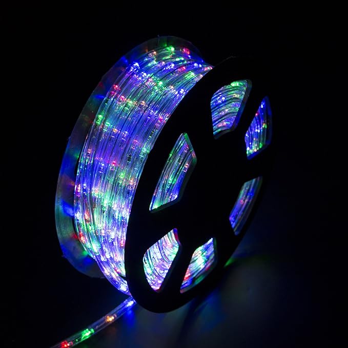 100ft Outdoor LED Rope Lights 1080 Connectable Flexible Tube Lights, IP65 Waterproof Rope Lighting for Garden Patio Pool Bedroom Party Christmas Halloween Holiday Indoor/Outdoor Decoration, Multiple