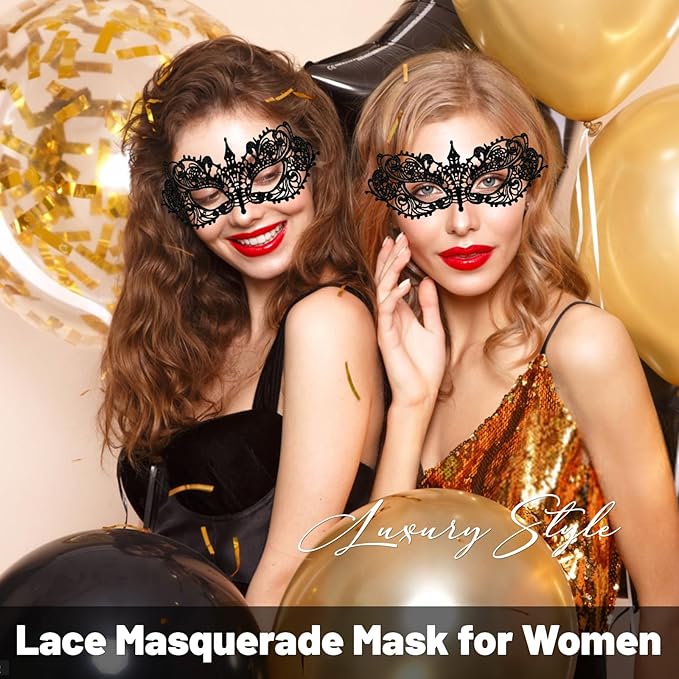 Masquerade Mask for Women Soft Lace Womens Masks Mardi Gras Mask Halloween Venetian Masks Carnival Cosplay Party Mask