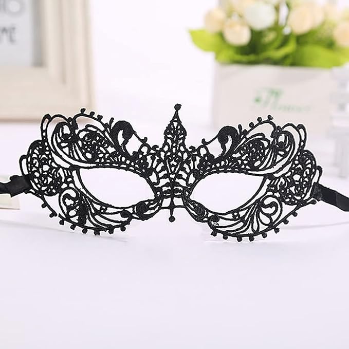 JOYFISCO Masquerade Mask for Women Metal Mask Shiny Rhinestone Venetian Party Prom Ball Bar Halloween Costume Accessory
