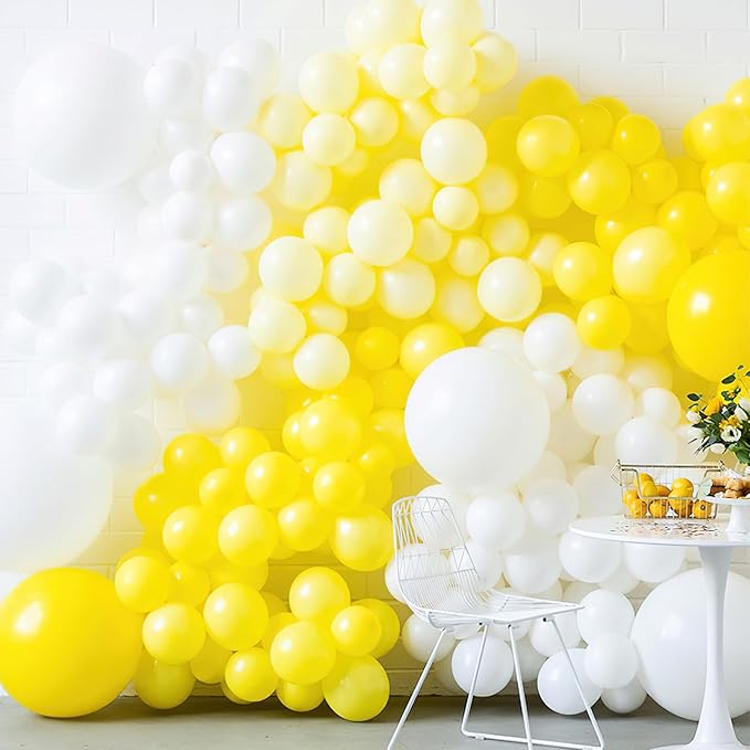PartyWoo Yellow Balloons 100pcs 12 Inch Yellow Latex Helium Balloons for Birthday Baby Shower Graduation Sunflower Anniversary Engagement Bee Hawaiian Beach Lemon Theme Party Decorations Yellow-Y55