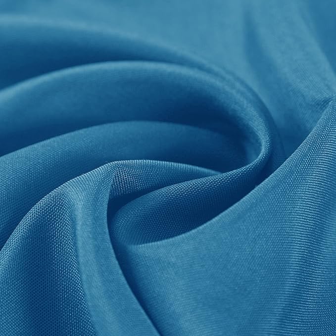Cupuamon Cloth Napkins 17x17 inch Washable Polyester Dinner Napkins Soft Table Napkins for Wedding Party Dining Banquet(Mediterranean Blue,12PCS)