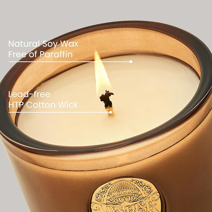 M&SENSE Natural Strong Soy Candle | Espresso Hot Fudge & Brown| 9.2 oz, 50H Burn Time | Luxury Scented Candle for Relaxation, Gifting, Home Décor | Ideal for Bedroom, Office, Party Ambiance
