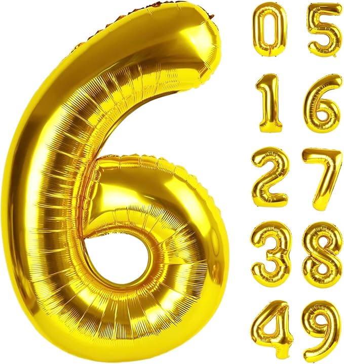 2026 number balloon golden