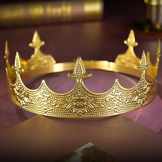 King Crown for Men Crowns Tiara for Birthday Party Costume