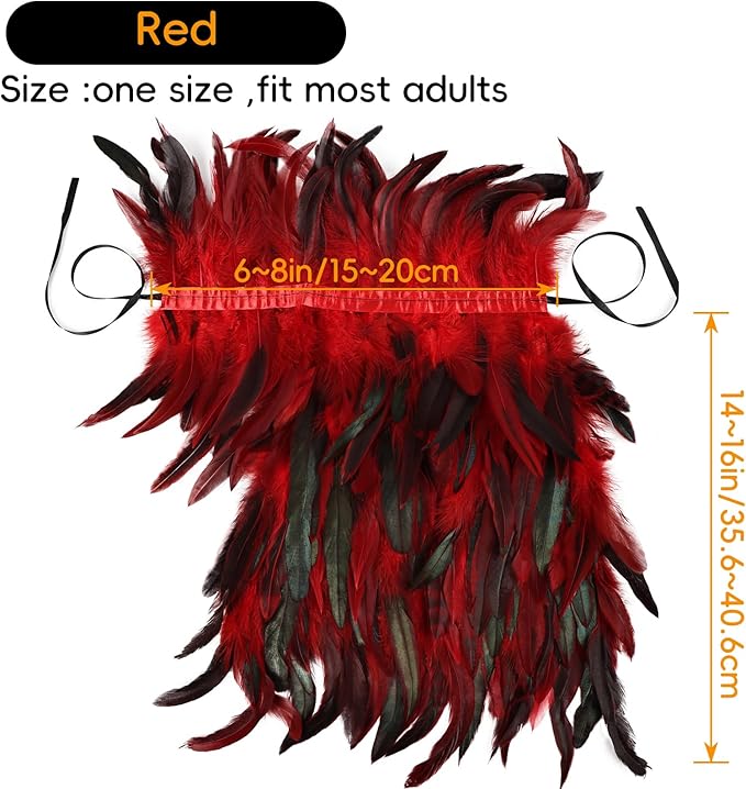 Gothic Natural Feather Shrug Feather Shawl Wrap Cape Victorian Collar for Halloween Cosplay Party Costume Accessories
