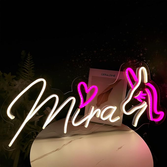 Custom Neon Signs, Personalized Led Neon Lights Sign,Neon Sign Customizable for Wall Decor Wedding Birthday Party Bedroom Bar Shop Name Logo Lights (Optional 10" to 60")