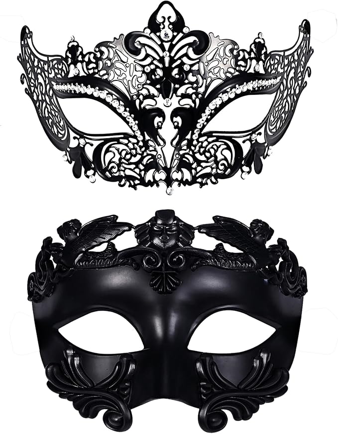 OIDEA Masquerade Mask for Couple - Roman Greek Venetian Mask Halloween Prom Party Costume Ball Mardi Gras Mask for Women Men