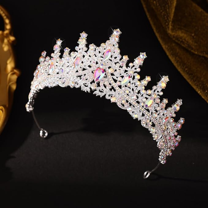 Tiara for Women Crystal Queen Crowns Rhinestone Princess Tiaras for Girl Wedding Headband for Bride Hair Accessories for Halloween Costume Birthday Party Prom Mother's Gifts