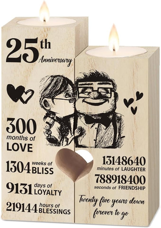 25th Anniversary Wedding Gifts for Couple,25 Years for Wife Husband, Silver Wedding Gifts for Her Him Couples, Decoration