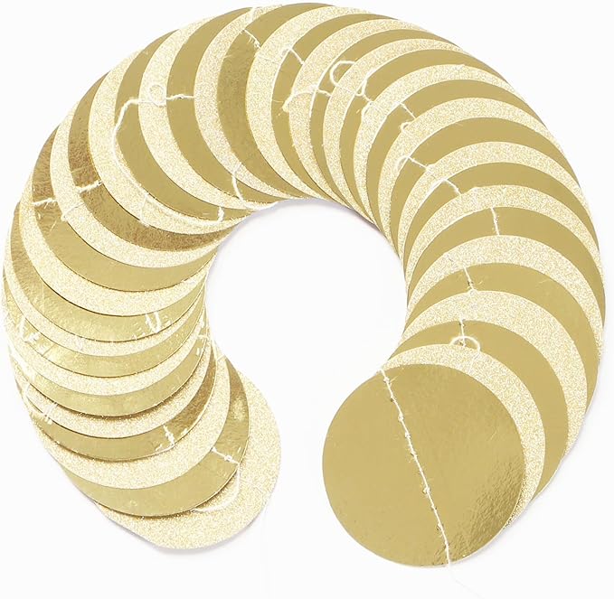 Champagne Gold Engagement Party-Decorations Paper-Garland - 52ft Glitter Wedding Hanging Streamers Banner,Bachelorette Bridal Shower Birthday Christmas Housewarming Backdrop Decor Burgleda