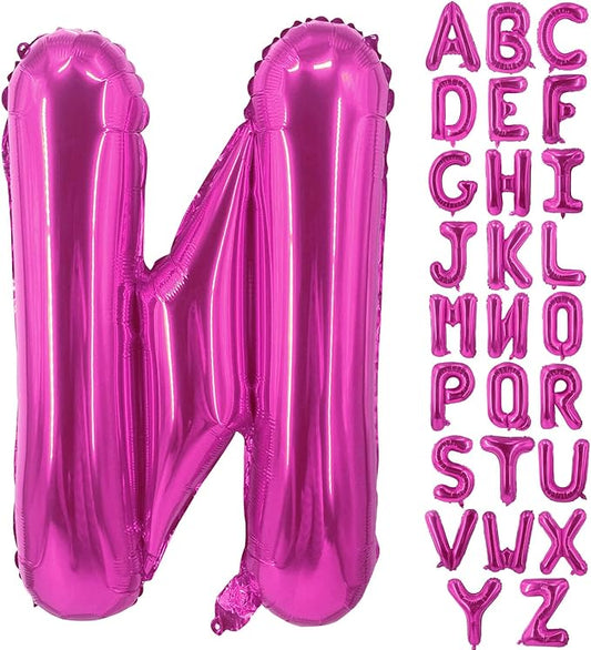 Lovoir 40 Inch Large Hot Pink Letter N Balloons Big Size Jumbo Mylar Foil Helium Balloon for Birthday Party Celebration Decorations Alphabet Hot Pink N