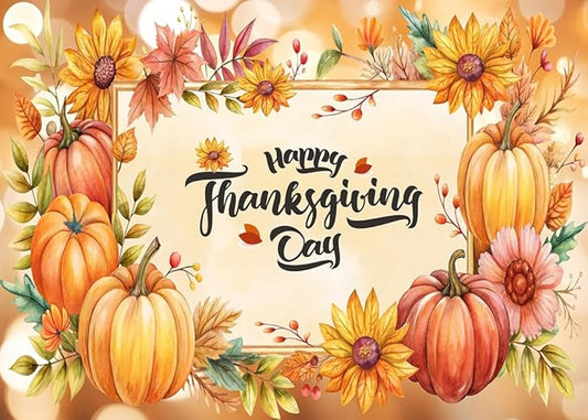 CYLYH 10X8FT Fall Backdrop Thanksgiving Background Autumn Farm Harvest for Fall Party Decoration Banner