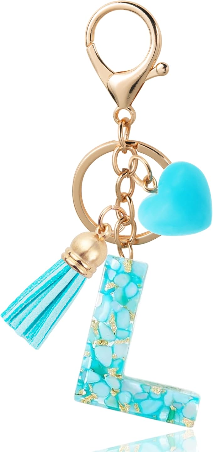 Initial Letter Keychain, Butterfly Keychain Cute Resin, Initial Keychain Backpack Charms, Key chain for Women, Girls