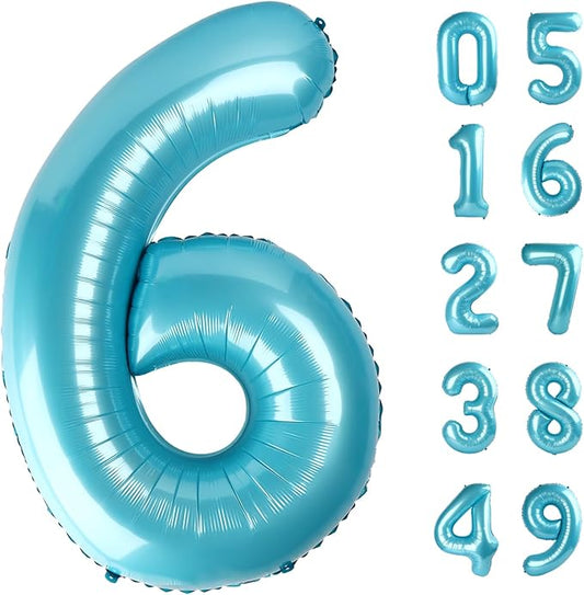 2026 number balloon pearlescent blue