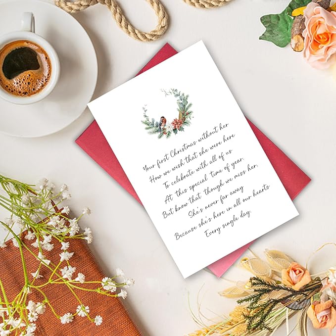 Christmas Holiday Sympathy Card, Lost Loved One Holiday Card, First Christmas Without Her, Xmas Gift for Someone Who Has Lost a Loved One