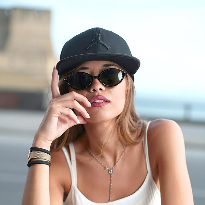 GRFISIA Retro Oval Sunglasses Womens Small Trendy Sun Glasses Sunnies UV400 Protection