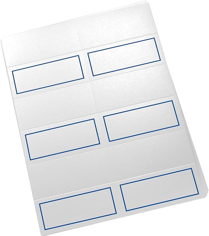 Single Line Border Printable Place Cards, Royal Blue (Choose Color), Set of 60 (10 Sheets), Laser & Inkjet Printers - Wedding, Party, Dinner, and Special Events - Made in the USA