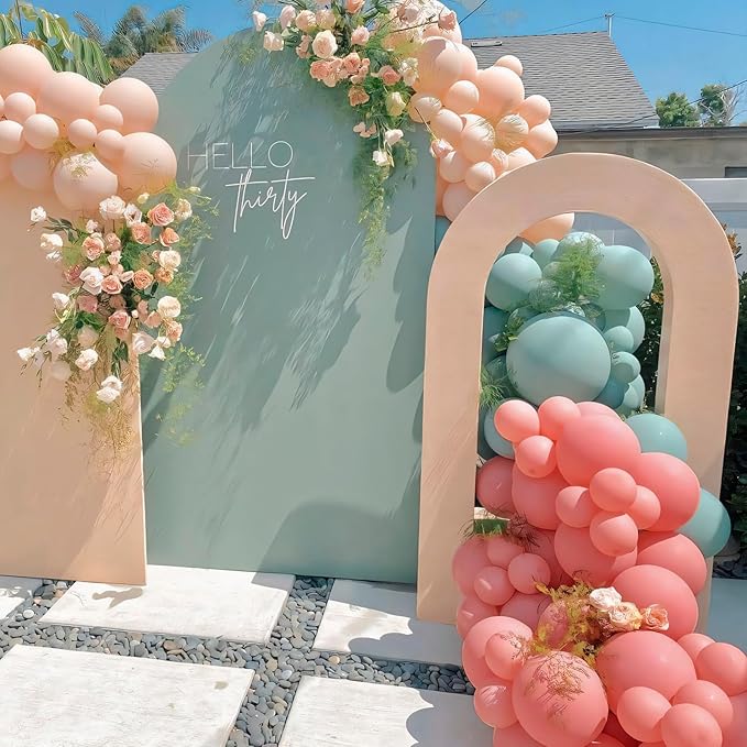 110pcs Retro Pink Balloons 12 Inch Pink Latex Balloon Arch Kit for Birthday Baby Shower Anniversary Graduation Wedding Party Decorations