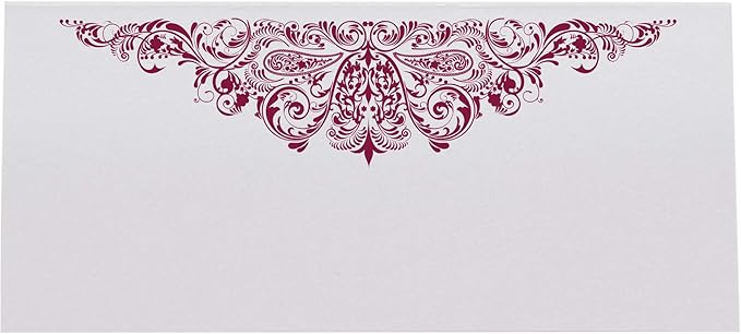 Paisley Printable Place Cards, Burgundy (Choose Color), Set of 150 (25 Sheets), Laser & Inkjet Printers - Wedding, Party, Dinner, and Special Events - Made in the USA