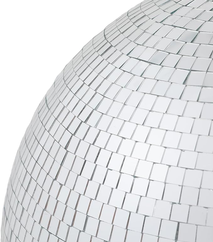 Disco Ball Light, 16in Rotating Disco Party Decoration with Motor, 18 Red/Blue/Green/White LEDs, for DJ Sets, Nightclubs, Birthdays, Banquets, Parties, Bars, Weddings, Holiday