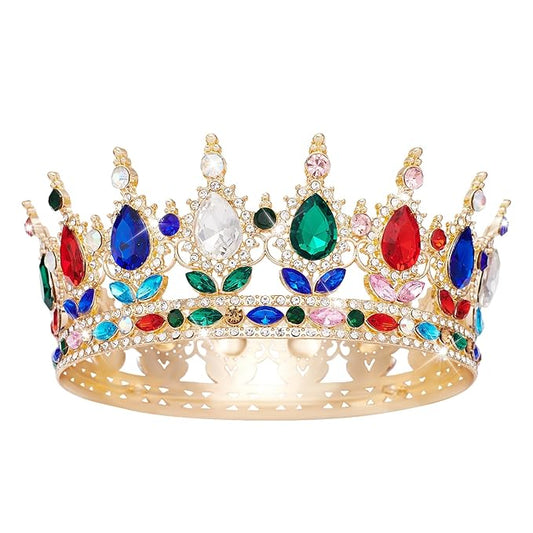 Queen Crown Rhinestone Wedding Crowns and Tiaras for Women Costume Party Hair Accessories Princess Birthday Crown Crystal BridalCrown
