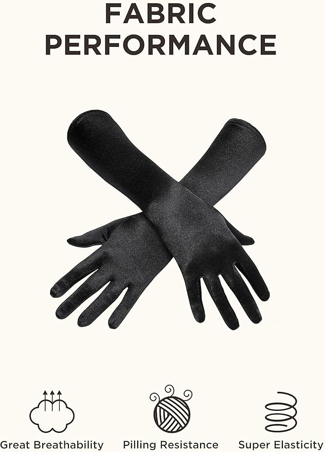 BABEYOND 1920s Flapper Accessories Gatsby Costume Accessories Set 20s Flapper Headband Pearl Necklace Gloves