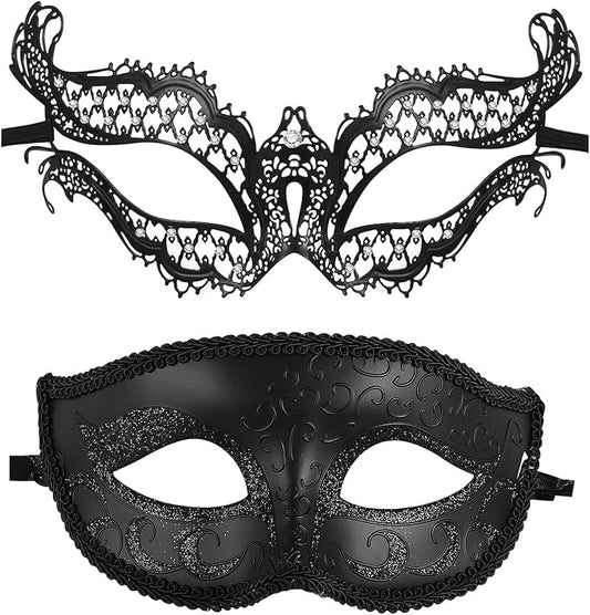 OIDEA Masquerade Mask for Couple - Roman Greek Venetian Mask Halloween Prom Party Costume Ball Mardi Gras Mask for Women Men