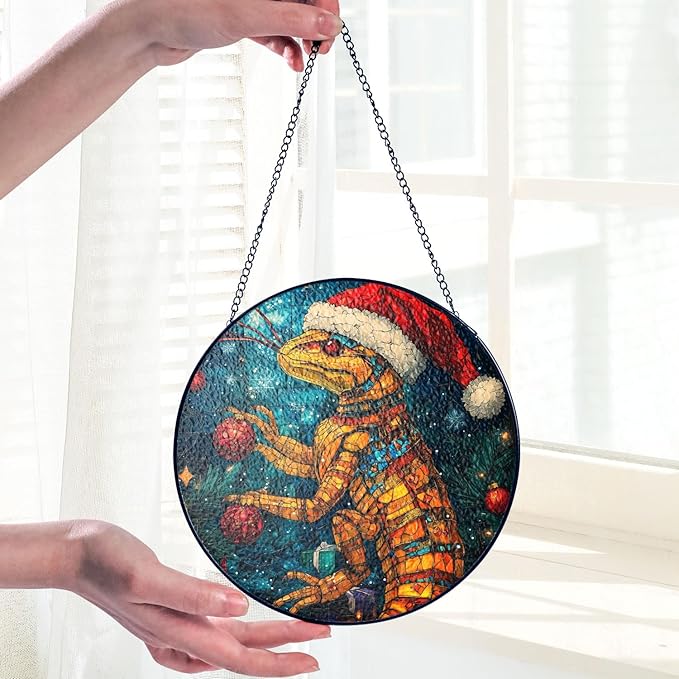 Deathstalker Scorpion Stained Glass Window Hanging Decor - Deathstalker Scorpion Christmas Decor - Handmade Window Ornament - Beautiful Xmas Gift & Home Decoration