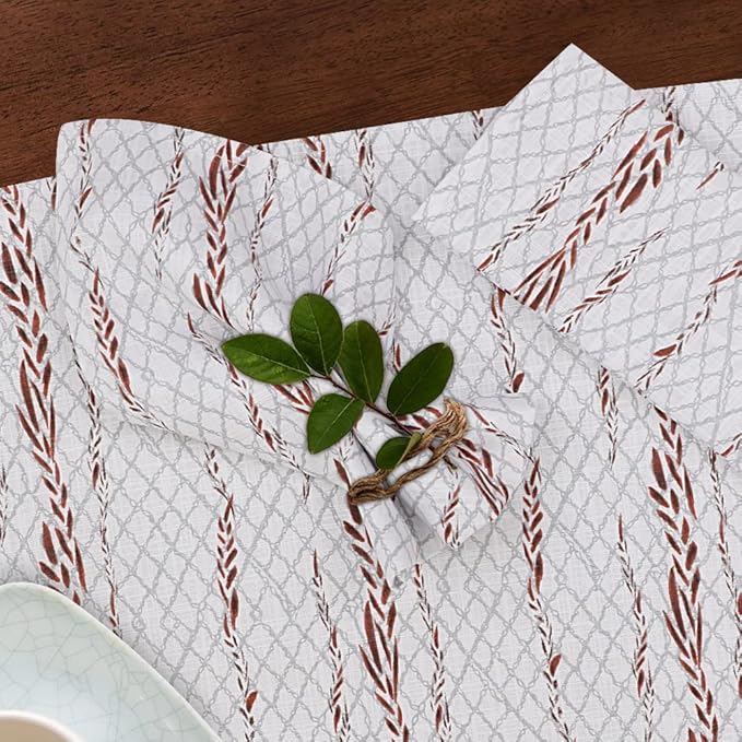 RUVANTI Cloth Napkins Set of 6 Cotton 100%, 18x18 Inches Napkins Cloth Washable, Soft, Absorbent. Cotton Napkins for Parties, Christmas, Thanksgiving, Weddings, Dinner Napkins Cloth - Wheatable