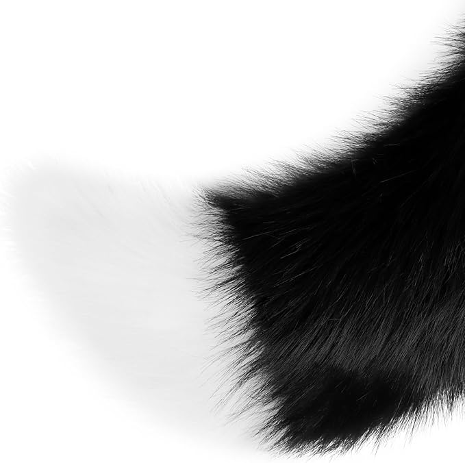 Adolala Faux Fur Wolf Fox Tail with Adjustable Elastic Belt Halloween Cosplay Costume Accessory