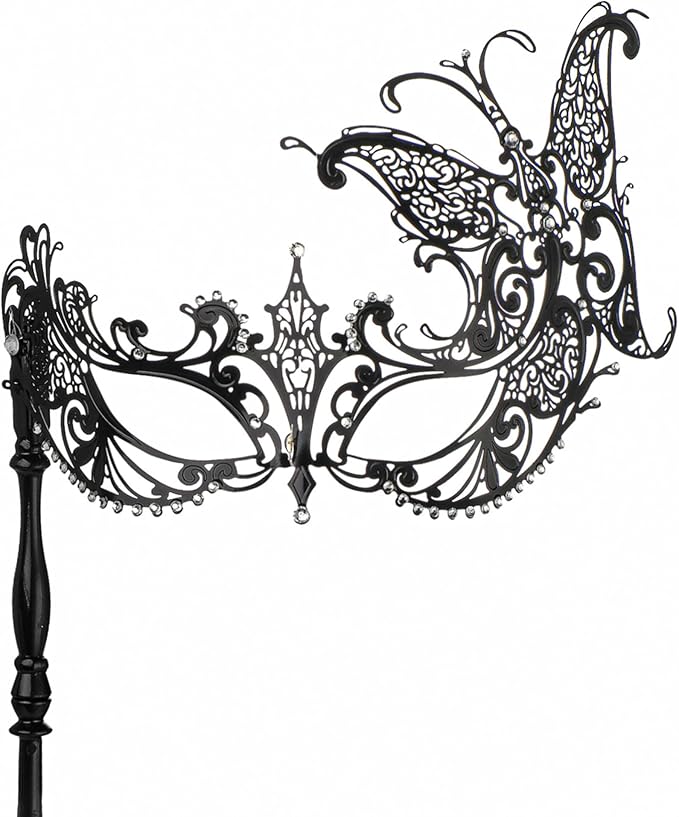 YU FENG Venetian Masquerade Mask for Women Couples Besties-Prom,Balls,Mardi Gras,Halloween and Parties Costume Mask