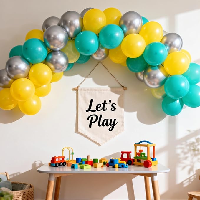 Metallic Silver Balloons 100 Pack, 12 Inch Chrome Latex Helium Garland for Elegant Birthday Wedding Baby Shower Arch Party Decorations