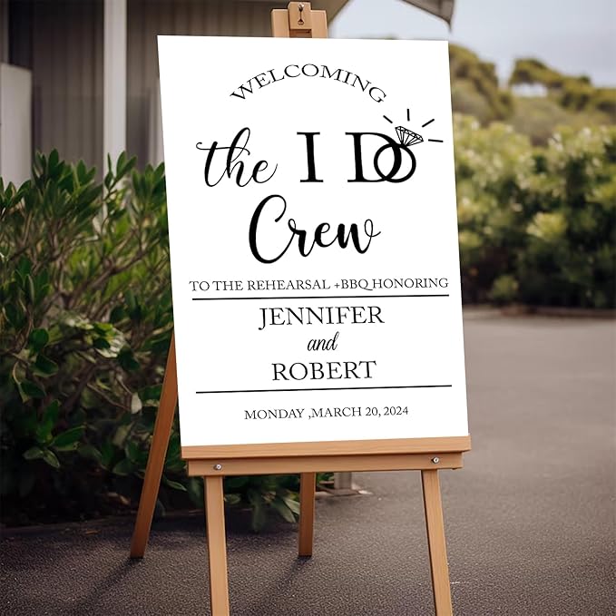 Personalized I Do BBQ Welcome Sign, I Do BBQ Sign, I Do BBQ Decorations, I Do Crew Welcome Sign, The “I Do Crew” Rehearsal Dinner, Welcome Sign BBQ Rehearsal Dinner