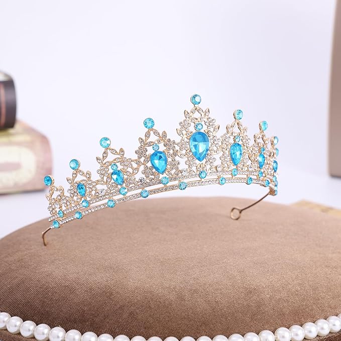 Princess Tiara and Crown for Women Wedding Tiaras for Bridal girls Tiaras and Crystal Crowns Rhinestone Headband Metal Hair Accessories for Costume Birthday Party Prom Gifts