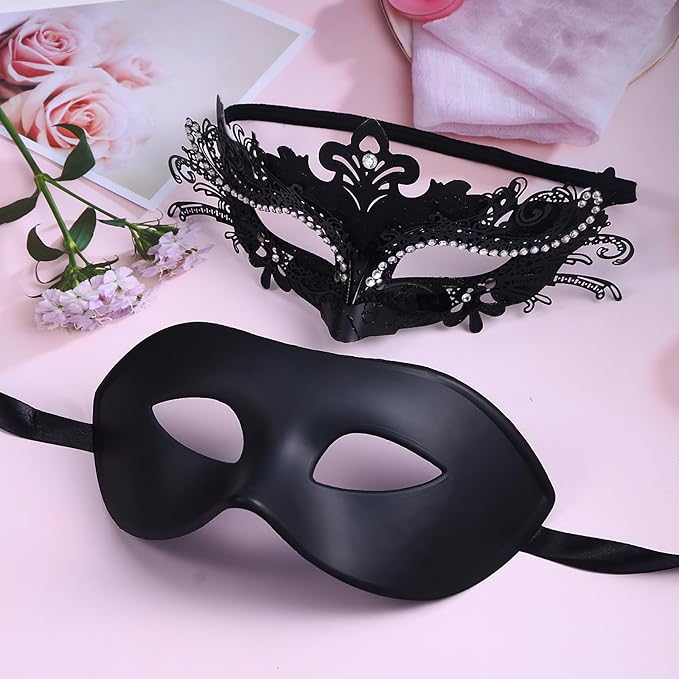 OIDEA Masquerade Mask for Couple - Roman Greek Venetian Mask Halloween Prom Party Costume Ball Mardi Gras Mask for Women Men