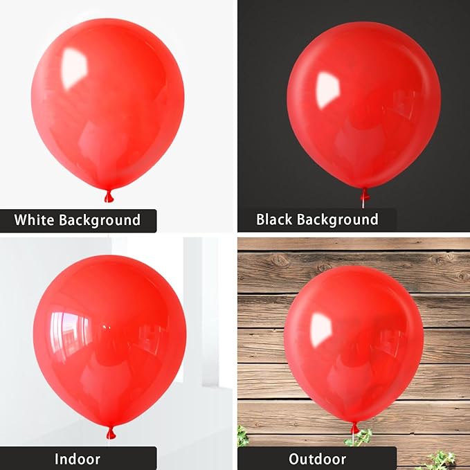 Red Balloons 145 pcs Matte Red Balloons Arch Kit Different Sizes of 18 12 10 5 Inch Latex Balloons for Balloon Garland or Balloon Arch as Birthday Valentines Day baloons Party Decorations