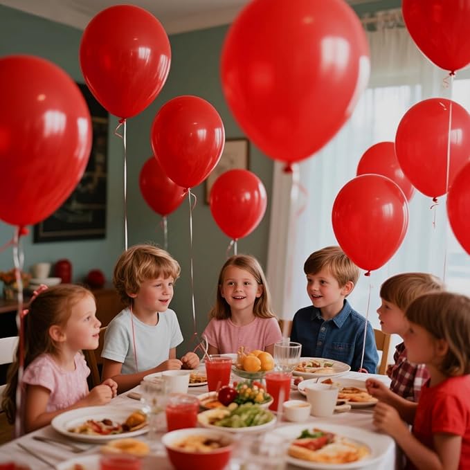 KAWKALSH Red Balloon 110pcs, 12 Inch Thickened Red Latex Helium Balloons for Graduation Wedding Independence Day Valentine's Day Memorial Day Christmas Engagement Birthday Party Decorations