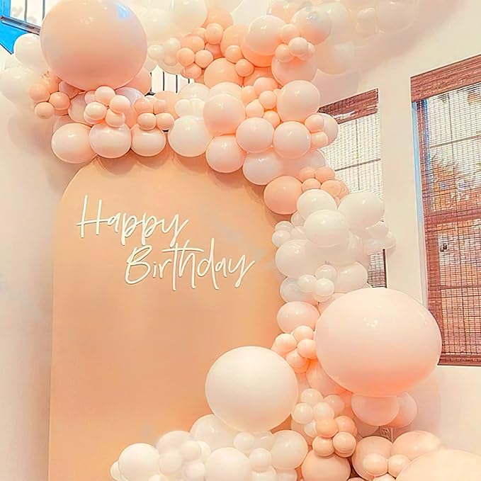 PartyWoo Pastel Orange Balloons 50 pcs 12 Inch Baby Pale Light Pink Orange Latex Helium Balloons for Graduation Wedding Baby Shower Gender Reveal Anniversary Birthday Party Decorations Orange-Q02
