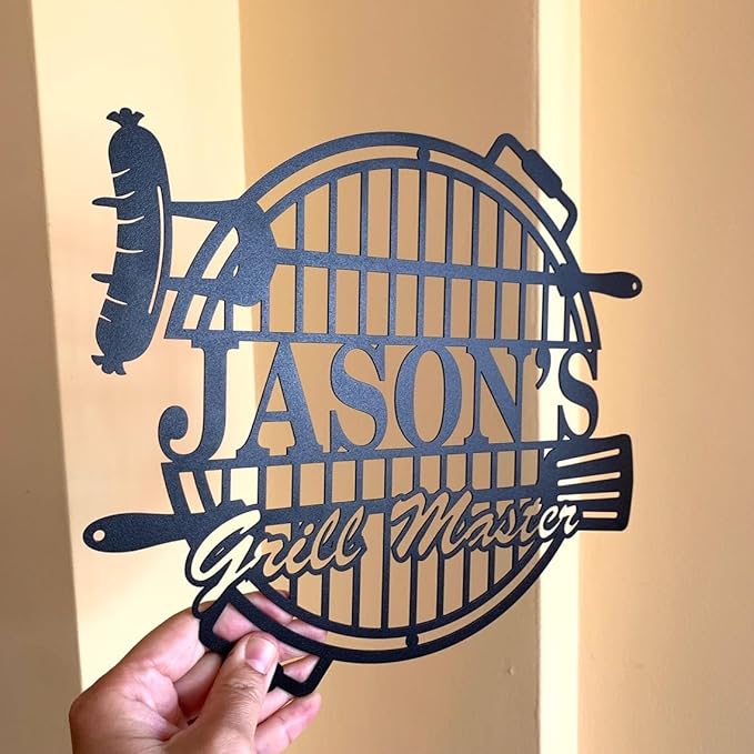 Personalized Metal Barbecue Wall Sign, Custom Barbecues Sign for Outdoor, Large BBQ, Barbecue Metal, Custom BBQ & Grill Signs, Father's Day Gift, Gift for Dad, Grandpa /5