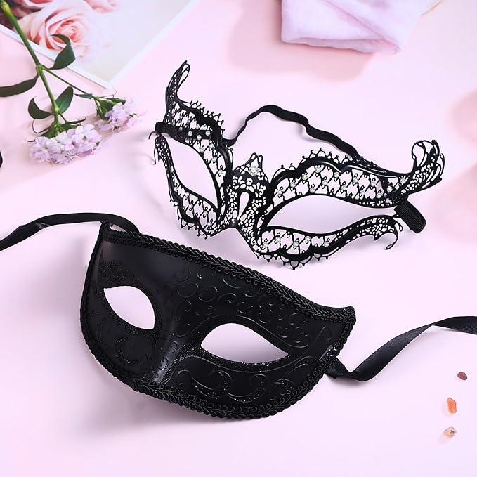 OIDEA Masquerade Mask for Couple - Roman Greek Venetian Mask Halloween Prom Party Costume Ball Mardi Gras Mask for Women Men