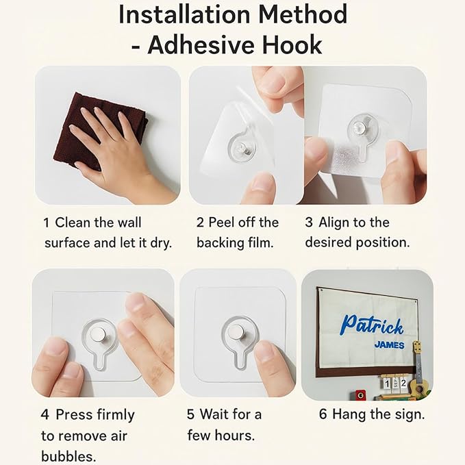 Personalized Hand Embroidered Baby Name Banner, Custom Name Canvas Nursery Sign for Kids Room Bedroom, Customized Nursery Sign Decor for Boys & Girls, Baby Shower Birthday Party Gift