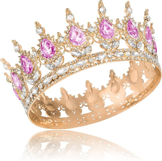 Crown for Women Crystal Rhinestone Wedding Tiara Queen Hair Accessories for Birthday Prom Pageant Princess Headband