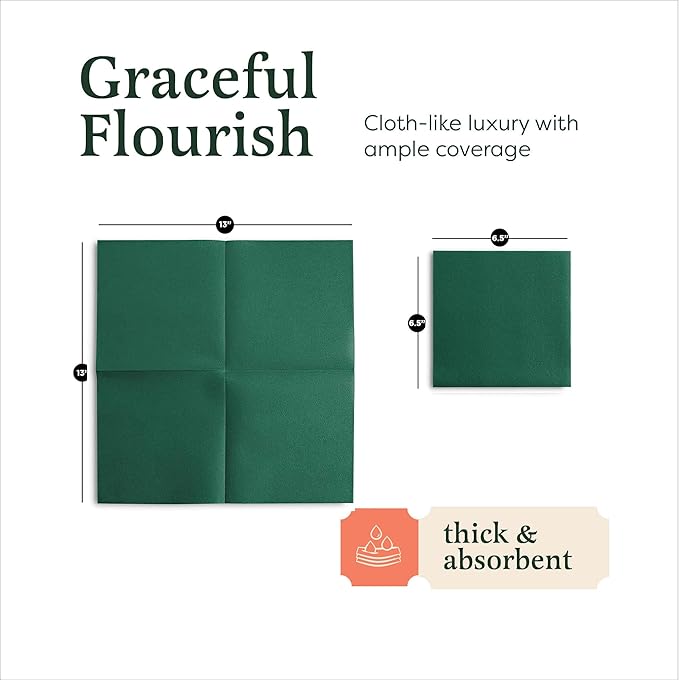 100 Linen-Feel Colored Paper Napkins - Decorative Cloth-Like GRAY Luncheon Napkins - Soft And Absorbent. For Kitchen, Party, Wedding, Dinner Or Any Occasion. (Pack of 100)