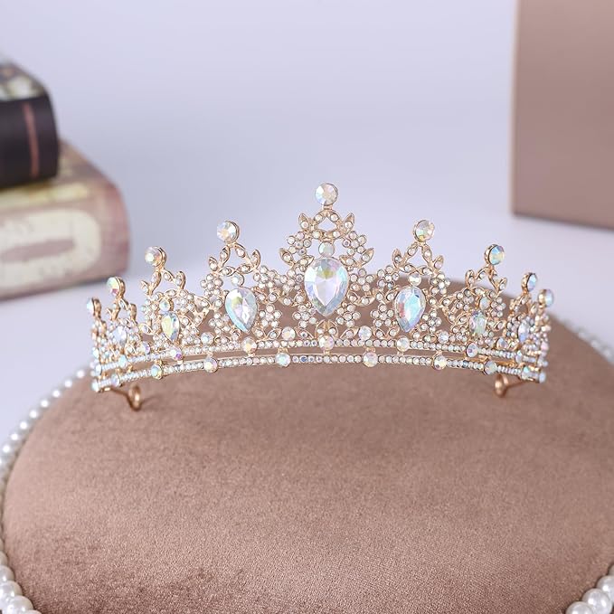 Princess Tiara and Crown for Women Wedding Tiaras for Bridal girls Tiaras and Crystal Crowns Rhinestone Headband Metal Hair Accessories for Costume Birthday Party Prom Gifts