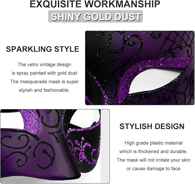 Masquerade Masks for Women Men Couple Lace Eye Mask for Venetian Carnival Halloween Party Ball Prom Costume Mardi Gras