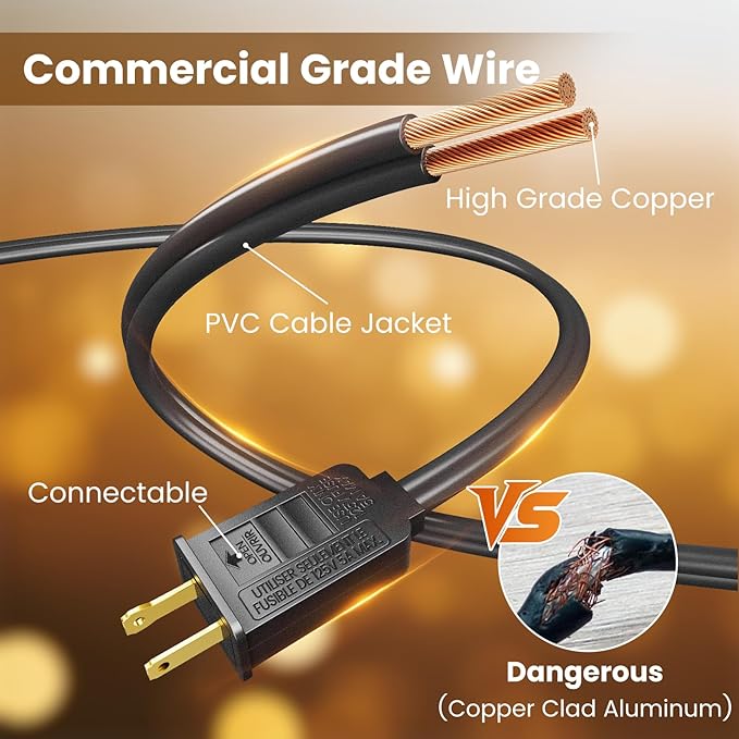 RTTY Outdoor String Lights 200ft, 2 Pack 100ft G40 Led Patio Globe Lights with 52pcs Bulbs,Shatterproof Waterproof Connectable Outside Hanging for Porch Cafe Bistro Backyard Gazebo Balcony Deck Party