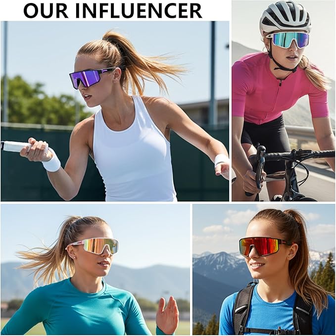 IKTOD 3 Pack Polarized Running Sunglasses for Women Mens Sunglasses UV Protection for Cycling Baseball Fishing