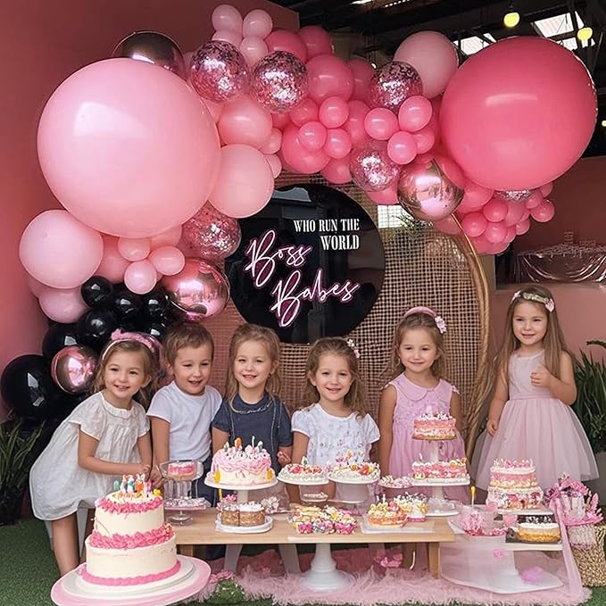 Hot Pink Balloons 60 PCS 12 Inch Magenta Fuchsia Dark Pink Balloon for Birthday Party Baby Shower Bridal Shower Valentine's Day Arch Kit Garland